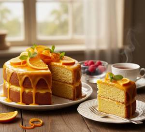 Fresh orange cake  [dry] [per pound]
