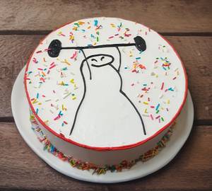 Gymming Onn Vanilla Customize Cake