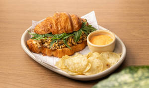 Sriracha & Shroom Croissant Sandwich