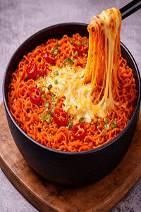Korean Ramen Carbonara Creamy
