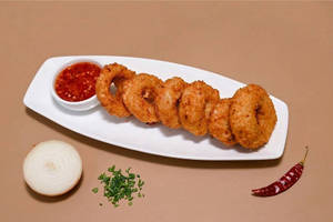Cheese Stuffed Onion Rings Served With Sweet Chili Sauce