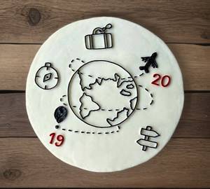 Travel Theme Red Velvet Cake