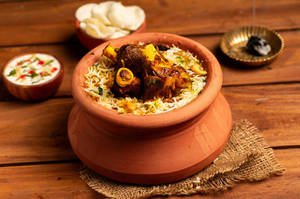 HYDERABADI MUTTON BIRYANI (with Bone) (in Matka)(p)