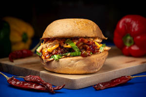 Fiery Chicken Momo Burger