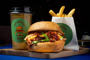 Fiery Chicken Momo Burger Meal