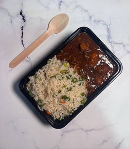 Veg Fried Rice + Gobi Manchurian