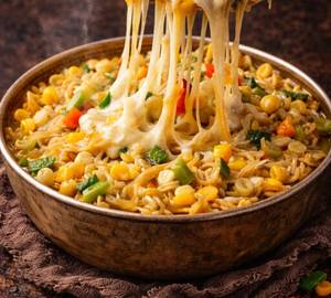 Cheesy veg corn maggi