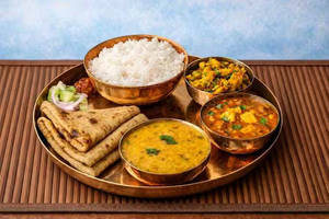 Simple Deluxe Thali With Gulab Jamun