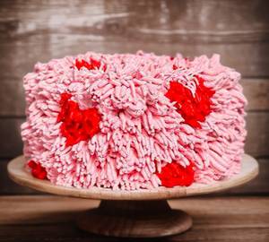 Pink Design Strawberry Birthday Cake