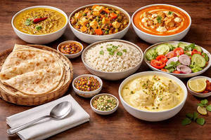 Jain Standard Thali With Rasmalai