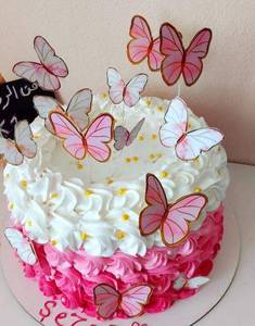 Colour Full Design Butterscotch Butterfly Cake