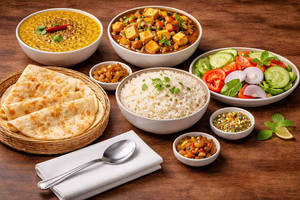 Sada Mini Thali Dineer. Desi Ghee & Sesame Oil (Til Ka Tel)