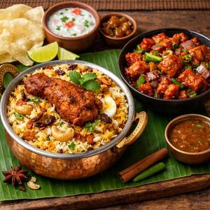 Chicken Biriyani + Chillichicken