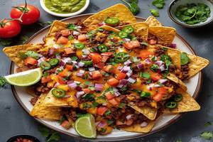 Nachos Salsa With Refried Beans