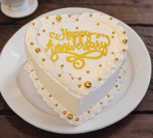 Red Velvet Heart Shape Anniversary Love Cake