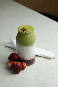 Raspberry Matcha Iced Latte