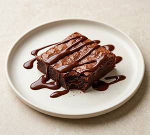 Brownie With Chocolate Sauce