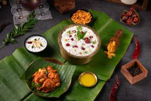 Curd Rice with Ghee Roast Chicken