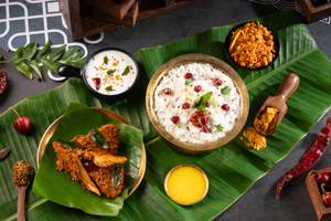 Curd Rice with Guntur Chicken