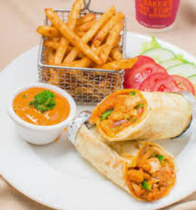 Choice of Kaati Rolls + Fries