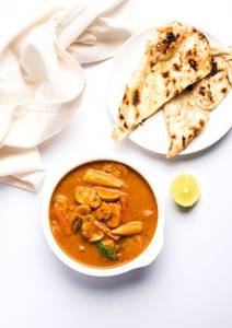 Mushroom Masala With Butter Naan
