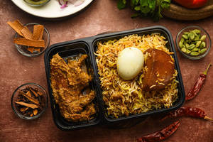 Anda Delight - Egg Biryani + Chicken Chaap