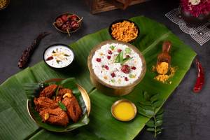 Curd Rice with Ghee Roast Soya