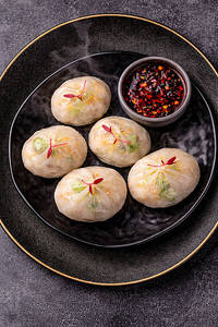Chicken & Chilli Oil Crystal Dimsums [5 Pieces]