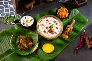 Curd Rice with Pepper Chicken