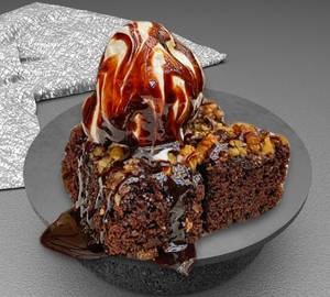 Brownie With Chocolate Ice Cream