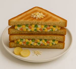 Mixed veg corn cheese sandwich