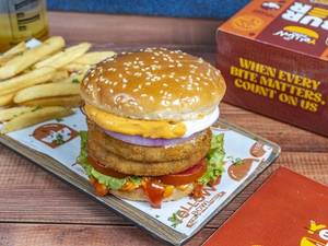 Double Patty Aloo Tikki Burger