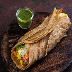 Paneer Tikka Parantha Roll