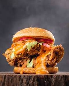 Smokin butter chicken burger