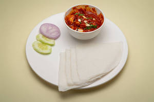 Neer Dosa With Mushroom Ghee Roast