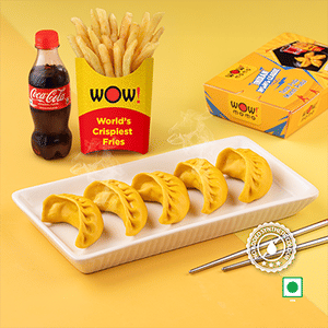 Veg Kings Steam Momo 5pcs + Regular OG Fries + Coke 250ml