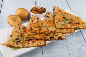 Paneer pyaaz stuffed paratha