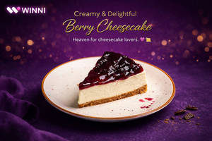Bluberry Baked Cheese Cake Slice