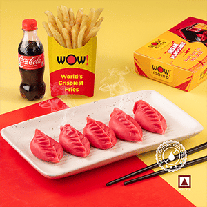Chicken Sunrisers Steam Momo 5pcs+Regular OG Fries+Coke 250ml