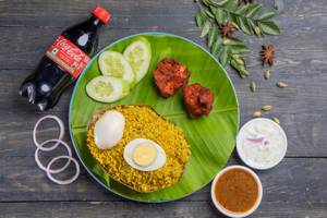 Egg Biriyani With Kebab (2 Pcs ) + 200 Ml Coke