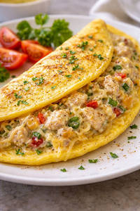 Creamy Chicken Omelette