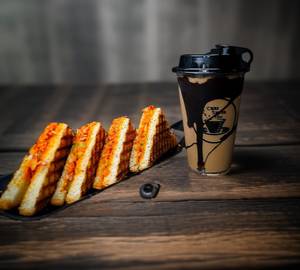Corn Masala Sandwich + Cold Coffee