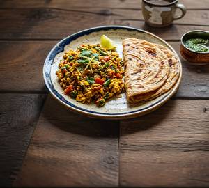 Egg Bhurji With 3 Paratha (Combo)