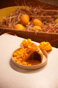 Mango Basque Cheesecake