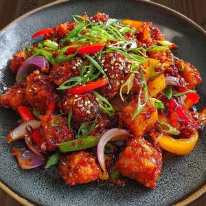Schezwan Chicken Dry (8Pc)