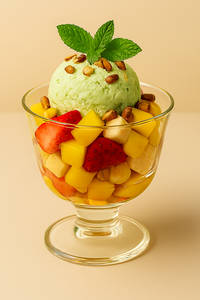 Fruit Salad with Ice Cream