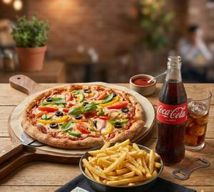 Cheese Pizza +Crispy Fries+Coke