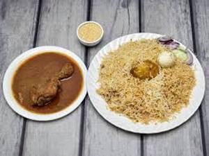 Chicken Dum Biryani [1 Plate] With Chicken Chaap