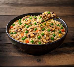 Matar mushroom fried rice [non veg]