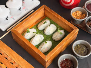 Spinach Cheese Corn Dumplings